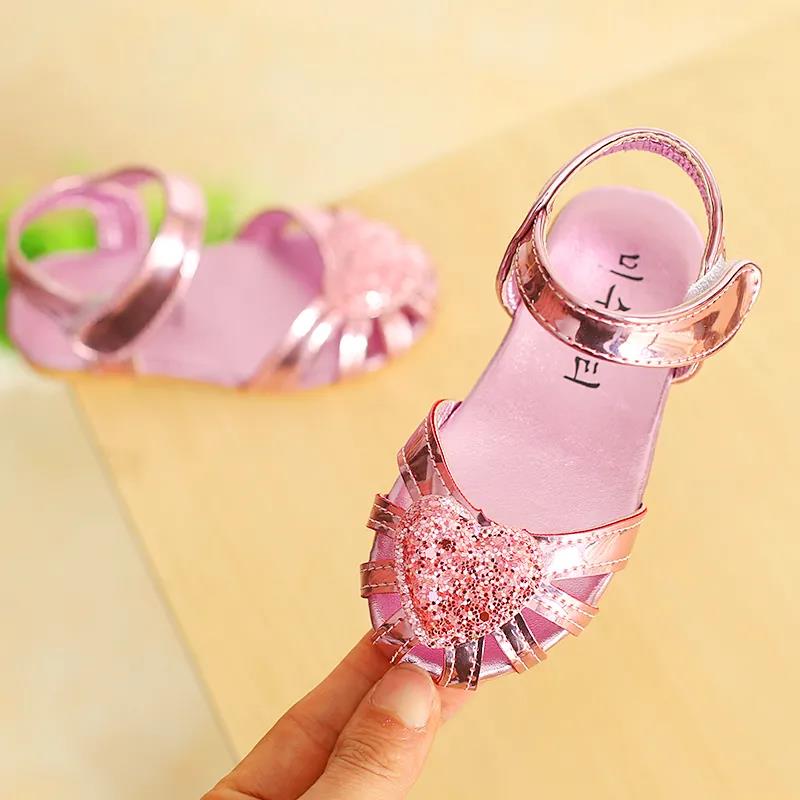 Sandals for Girls Children Fashion Kids Spring Summer Princess Party Shoes Casual Footwears Round Toe 2021