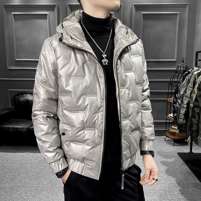 Winter High-quality Men's Down Jacket Korean Style Stand-up Collar Handsome Shiny Face Warm Thin Jacket for Men