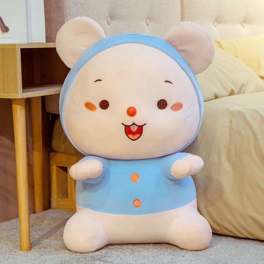 Cute Little Mouse Plush Toy Lovely Round Rolling Mouse Plush Doll Soft Kids Pliush Doll Gifts