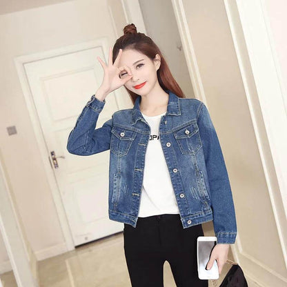 Women's Denim Jacket Loose Korean Style Western Style All-match Spring and Autumn Jacket Cardigan