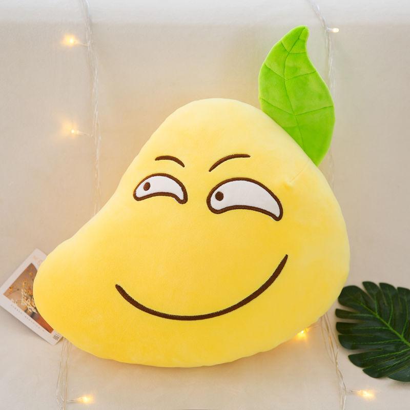 Lovely Mango Plush Toy Fruit Pillow Soft  Funny Expression Plush Doll Cute Kids Sleeping Plush Pillow Gifts