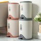 Household Trash Can with Lid Kitchen Bathroom Living Room Trash Can Air Pressure Drop Deodorant Pedal Type