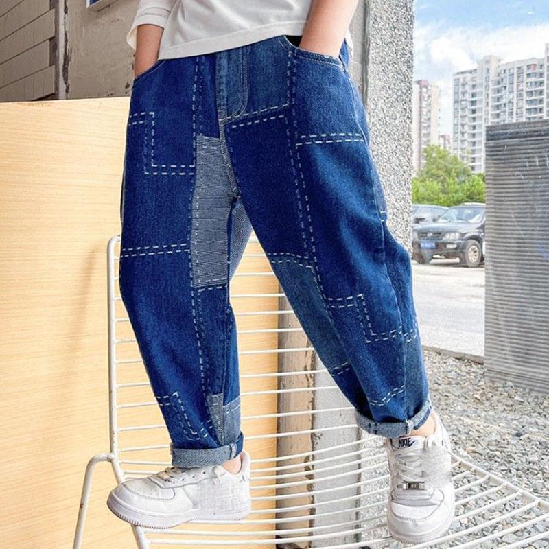 Children's Pants Boys and Girls' Jeans Autumn and Winter Loose-fitting Pants Korean Casual Pants Trousers