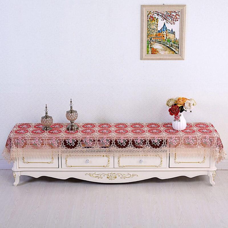 Nordic Style Lace Embroidery Cover Towel Dining Table Cloth Bedside Table Cover Cloth Round Table Rectangular Table Tablecloth Coffee Table TV