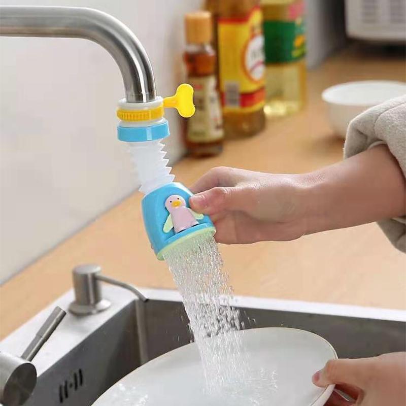 Kitchen Faucet Splash-proof Sprinkler Spout Universal Cartoon Cute Water Purification Extender Household Tap Water Filter