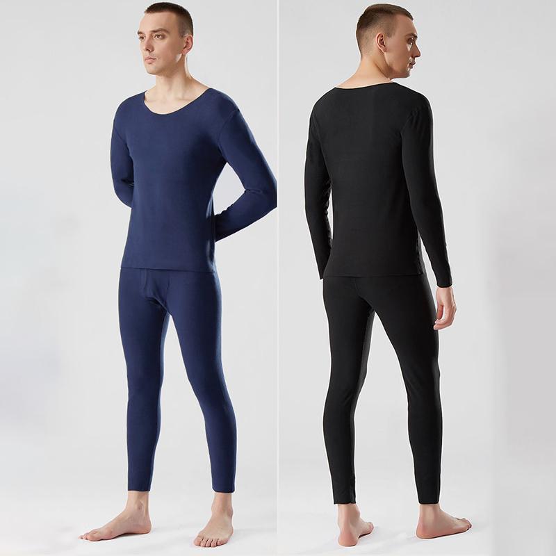 Men Winter Thermal Underwear Male Autumn Tight Suit Thicken Windproof Comfortable Soft Lining Long Sleeve High Elasticity Tracksuit Wearable Versatile