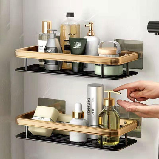 Bathroom Shelves Perforated-Free Toilet Storage Shelf Toiletries Wall Mount Storage Rack Kitchen Organizer Cosmetic Cabinet Storage Rack