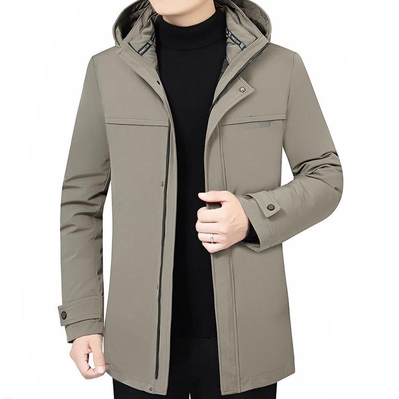 Winter Men's Middle-aged Down Padded Jacket Casual Thickened Cold-proof Clothes Handsome Slim Padded Jacket