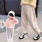 Children's Clothing Girls Pants Embroidery Cartoon Children's Sports Pants Spring and Autumn Casual Trousers