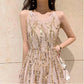 Sexy Backless V-neck Evening Women Dress Elegant Mesh Sequin Night Dress Summer Lady Party Dress