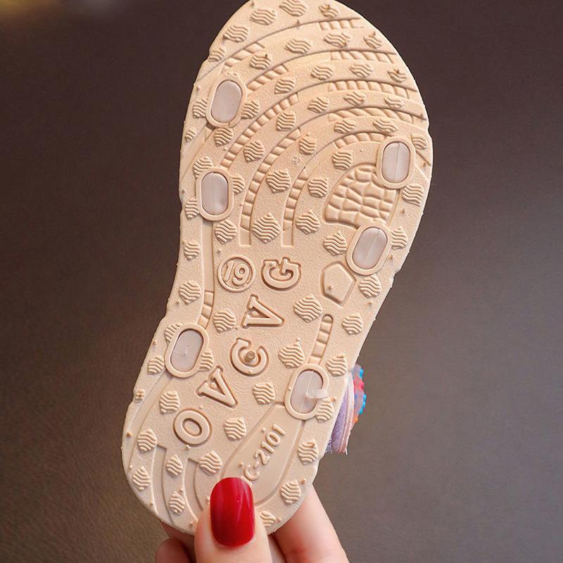 Girls' Sandals Summer Princess Shoes Baby Fashion Soft-soled Shoes Little Girls Open-toed Beach Shoes