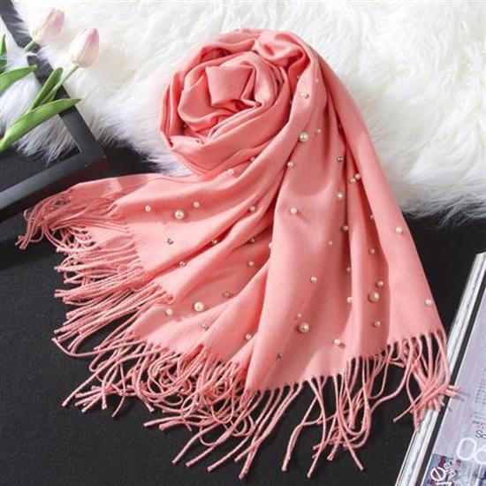 Fashion Solid Color Scarf Women Tassels Scarf Thick Warm Winter Scarves Female Cashmere Scarves