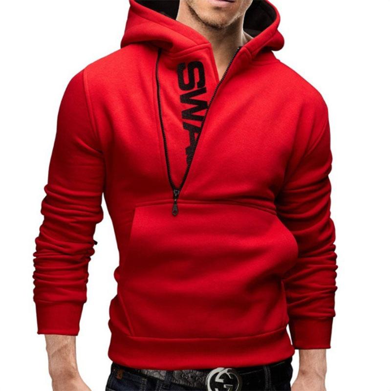 Autumn and Winter Hoodie Side Zipper Hooded Pullover Plus Fat Plus Size Hoodie for Young Men