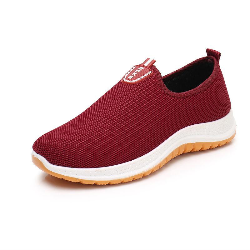 Cloth Shoes Women's Walking Shoes Soft Bottom Non-slip Mom Sneakers Cotton Shoes Breathable Net Shoes Fashion Casual Shoes