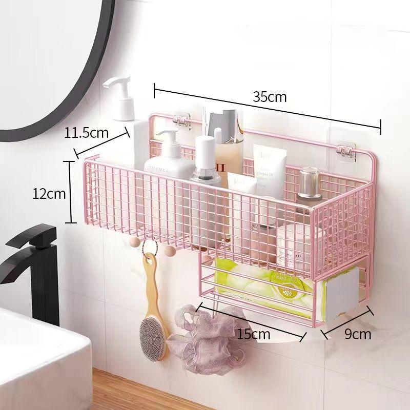 Bathroom Storage Rack Toiletries Storage Towel Rack Bathroom Cosmetics Storage Wall Rack Kitchen Condiment Storage Rack Kitchen Spice Rag Storage Rack