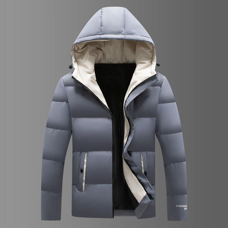 Winter Jacket Men's Trend Winter Down Padded Jacket Thick Cotton Plus Size Casual Padded Jacket Men