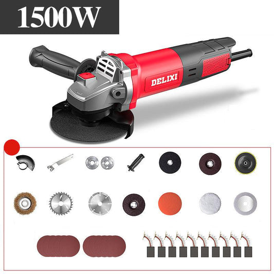 1500W Luxury Home Handheld Angle Grinder Set Electric Grinder Wired Polishing Machine Cutter 11000R