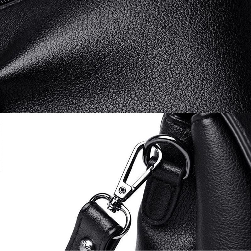 Cowhide Bag High Capacity Women Crossbody Bags Soft Surface Genuine Leather Adjustable Shoulder Straps