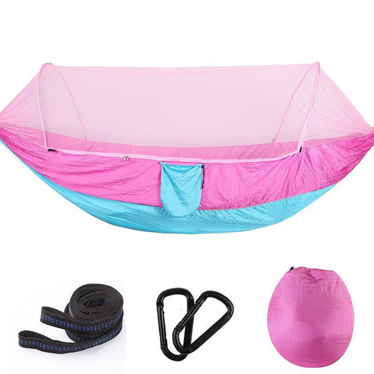 Fully Automatic Speed-opening Hammock with Mosquito Net Outdoor Single Anti-mosquito Adult Parachute Anti-rollover Indoor Swing