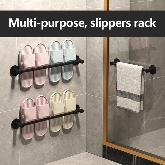 Bathroom Slippers Rack Towel Rack Wall-mounted Indoor Household Shoe Storage Rack Wall Door Rear Rack Shelf Kitchen Organizer