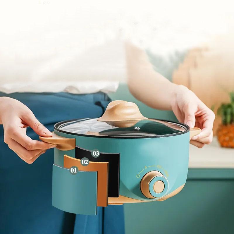 Electric Cooker Multifunctional Non-stick Cooker Household Electric Frying Pan Student Electric Skillet Dormitory Noodle Cooking Electric Pan