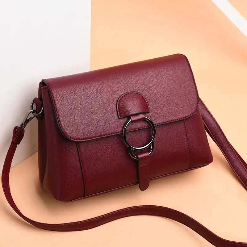 Cowhide Bag High Capacity Women Crossbody Bags Soft Surface Genuine Leather Adjustable Shoulder Straps