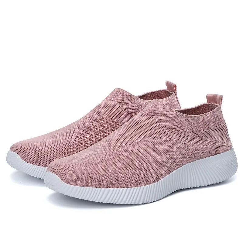 Women's and Men's Shoes High Quality Female Sneakers Non Slip Flats Shoes Male Loafers Plus Size Solid Color Walking Shoes