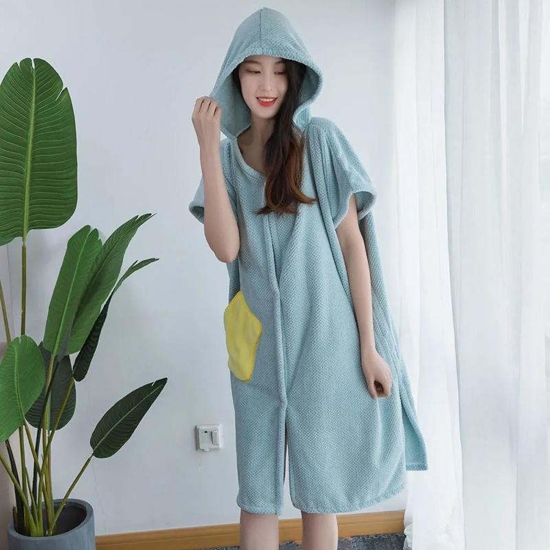 Wearable Bathrobes Women Microfiber Soft And Skin-Friendly Absorbent Bath Towels Home Textiles Bathroom Sauna Towels Household Bathwear