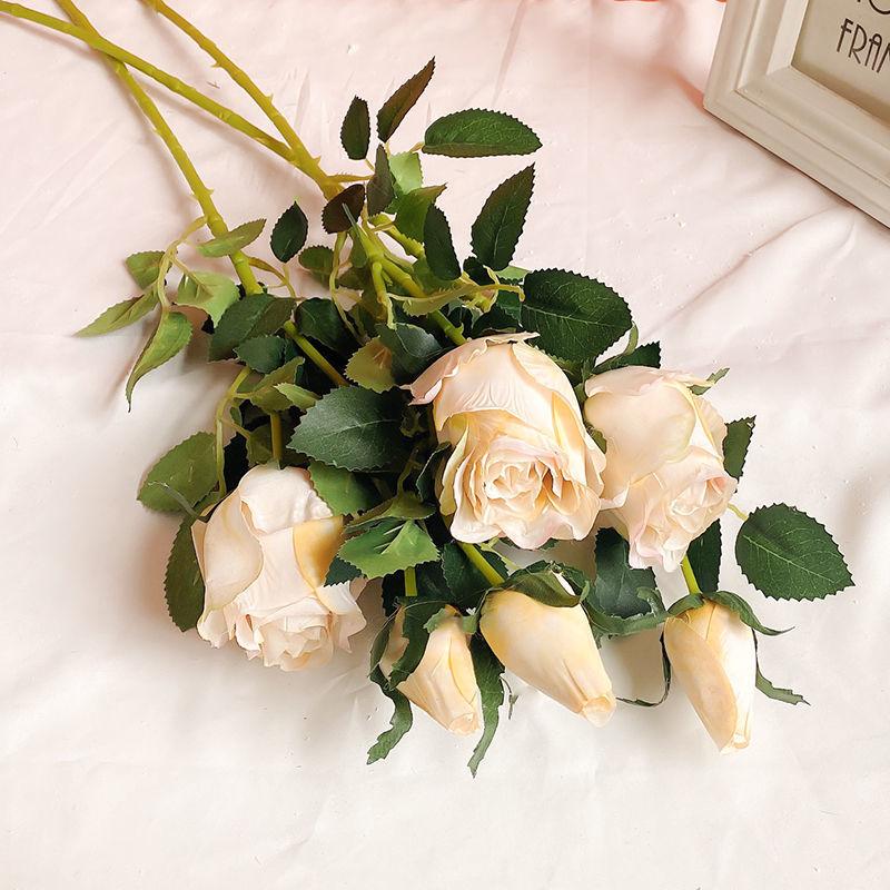 Bulgarian Rose Bouquet Simulation Flower Bone Photo Props Fake Flowers Home Table Decoration Living Room Decoration