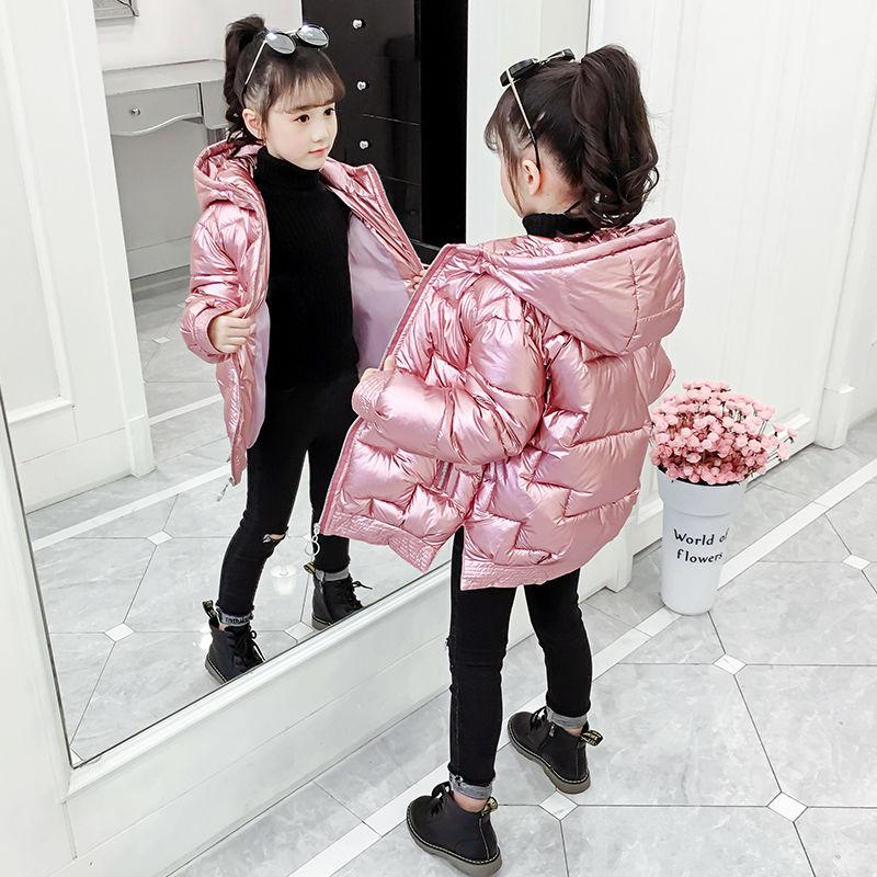 Winter Padded Warm Girls' Cotton-padded Clothes Winter  Children's Mid-length Padded Jackets Padded Padded Clothes Girls' Middle-aged Boys' Jackets