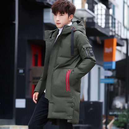 Trend Leisure Men's clothes Winter Medium and long section Cotton clothing Large size Down jacket