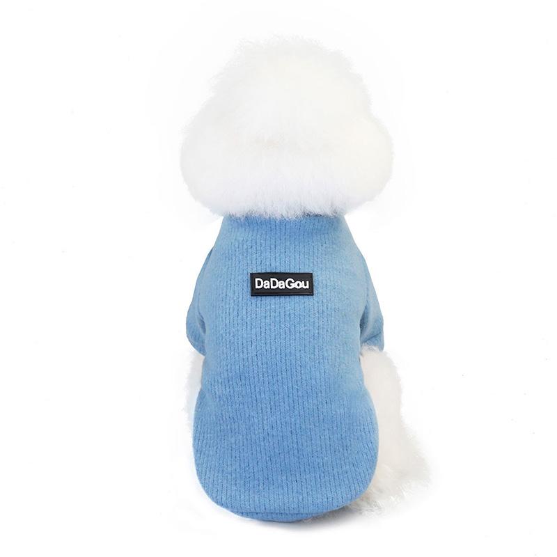 Dog Coats Sweater Soft Winter Pets Dogs Clothing Puppy Warm Thick Knitted Jumpsuit 2 Legs Sleeves Outerwear Full Collar Casual Hoodies for Small Dogs