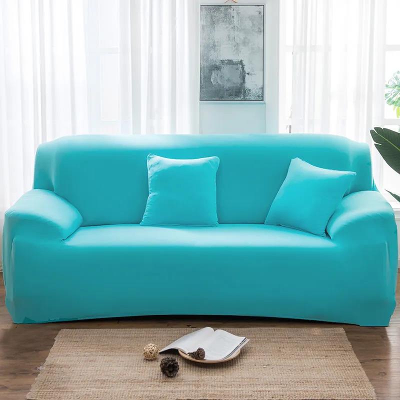 1-4 Seats Solid Color Elastic Sofa Cover Universal Furniture Home Decor Sofa Slipcover