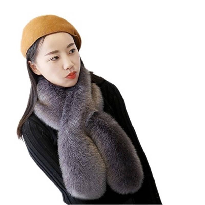 Scarfs for Women Fashionable Wool Scarf Artificial Pashmina Imitation Fur Grass Winter Warm Scarves