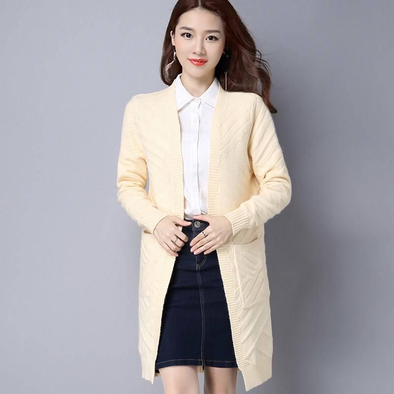 2019 Fashion Cardigans Knitted Sweaters Women Autumn Cardigan Sweater Long Streetwear Coat Female