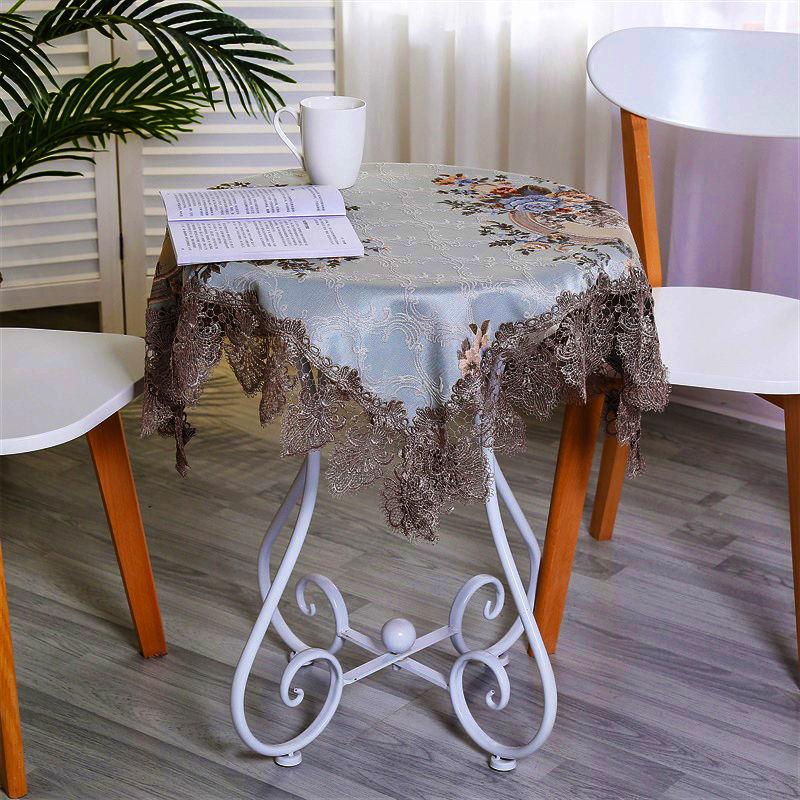 Coffee Table Tablecloth Tablecloth Pastoral Small Round Table Square Rectangular Floral Multi-purpose Cover Cloth Thick Towel