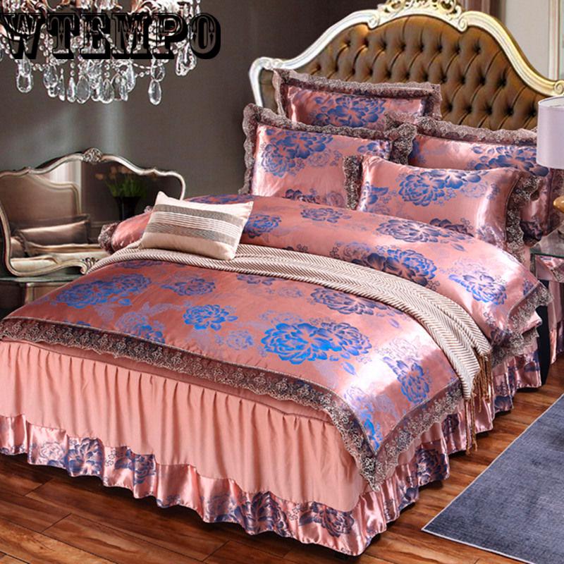 Jacquard Bedding Sets King/Queen Size Wedding Bedclothes Bedspread duvet Cover /Pillowcases