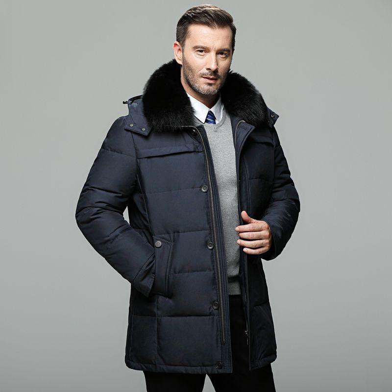 Winter Medium and Long Section Cotton Clothing Large Size Down Jacket Outdoor Leisure Men's Clothes