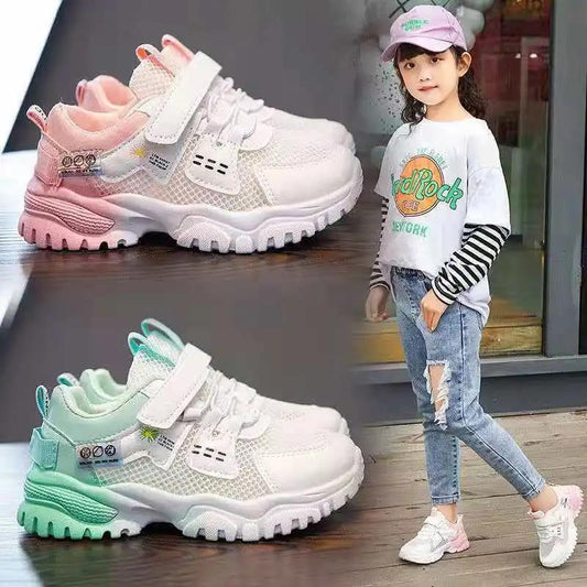 Girls Summer Single Mesh Breathable Shoes Children's Casual Sports Shoes Children's Shoes Boys' All-match Shoes