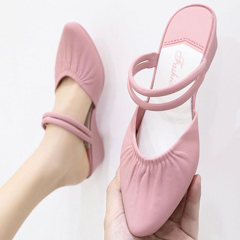 Two Wear Sandals and Slippers Women Summer Fashion Wear Wild Popular Non-slip Thick Bottom Beach Out of Society