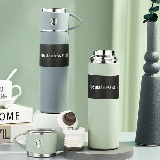 316 Stainless Steel Vacuum Flask for Men and Female Korean Version Water Cup Creative Dual-use Business Tea Cup Portable Thermos Cup