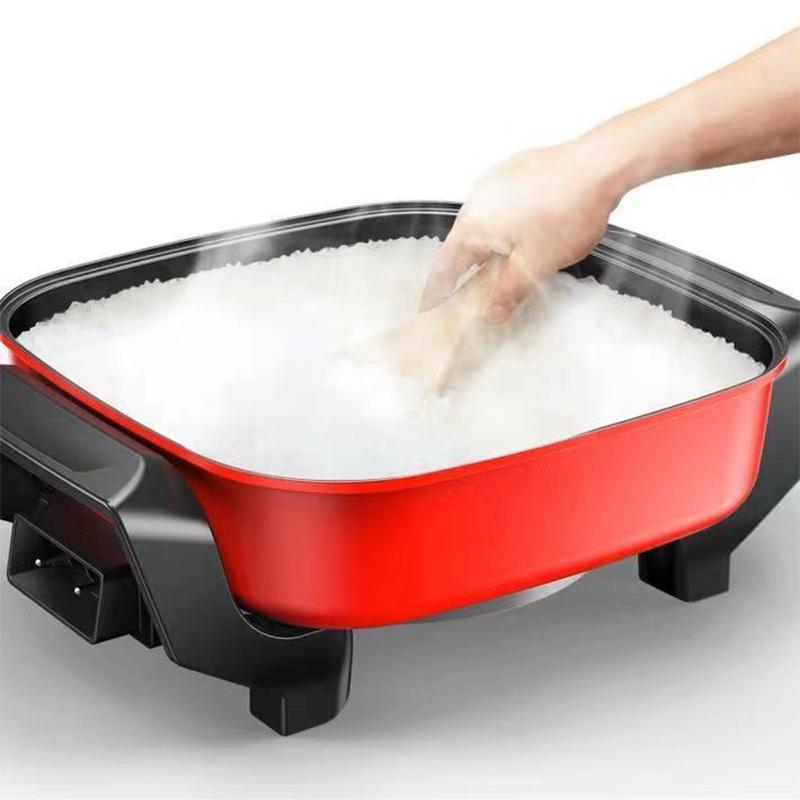 Household Multi-function Electric Pot Mandarin Barbecue Steaming Cooking and Frying All-in-one Pot Dormitory Smoke-free Non-stick Pan