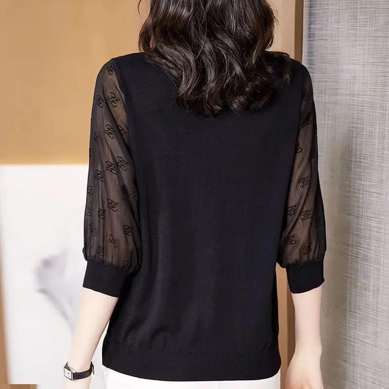 New Chiffon Blouse Office Lady Fashion Tops Sweet Bow Women  Casual Long Sleeve Summer  Pullover