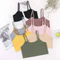 Girl Solid Breathable Soft Underwear Candy Color Teenager Cotton Sport Development Period Vest Bra