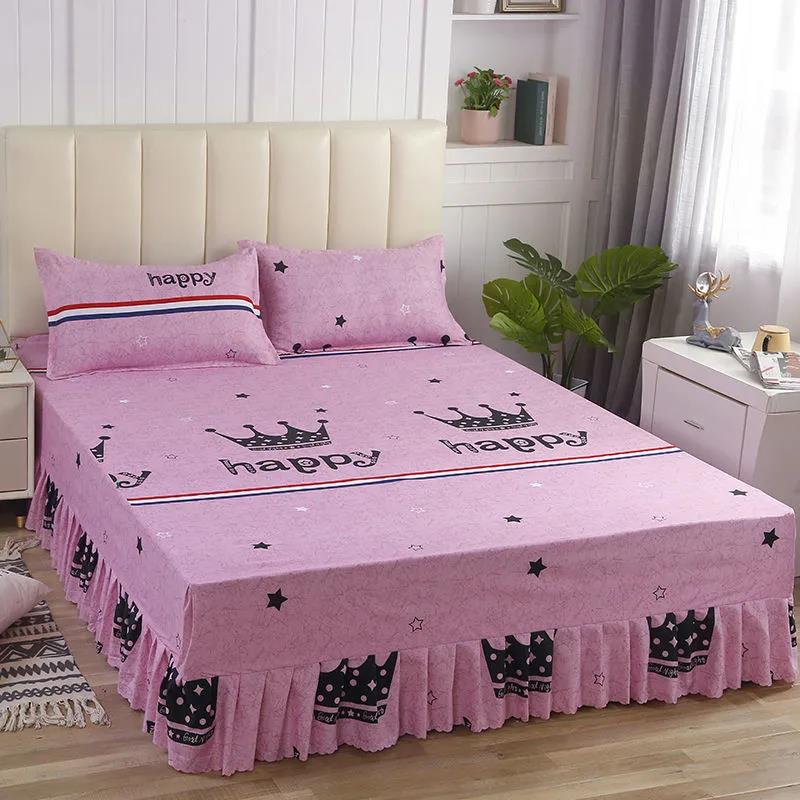 Twill Mattress Cover One-piece Double Bed Non-slip Bed Sheet Simmons Protective Cover Bed Cover Dust Cover