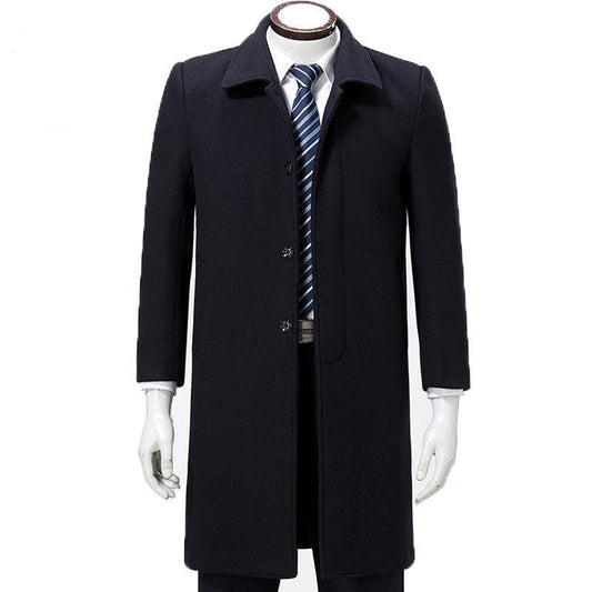 Medium and long section Woolen coat Large size Windbreaker Men's clothes  Autumn And Winter