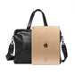 Business Briefcase Men Black Leather Zipper Crossbody Shoulder Computer Bags Waterproof  Handbag