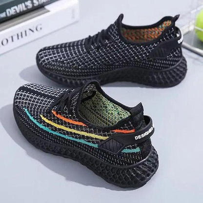 Women's Breathable Sports Shoes Mesh Casual Shoes Female Soft Sole Lightweight Shoes Non Slip Versatile Flying Sneakers