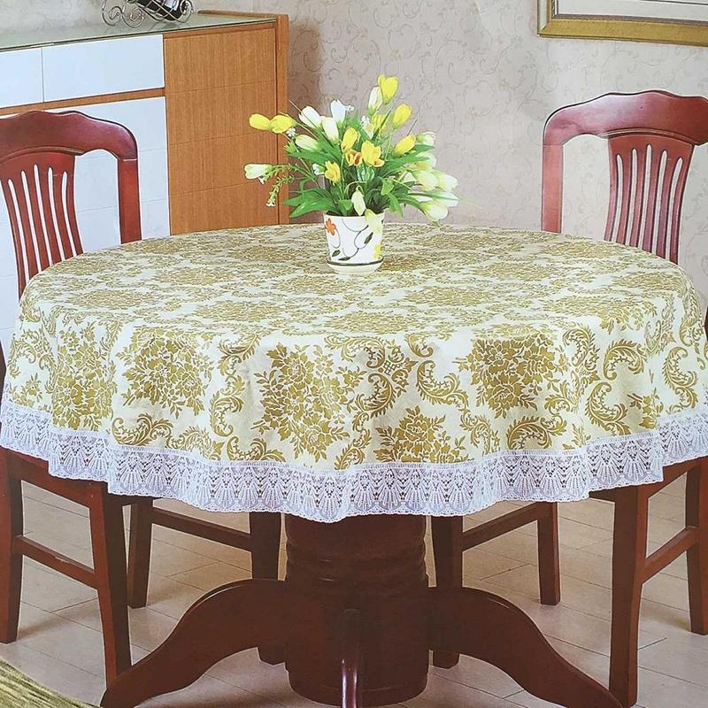 Plastic PVC Round Tablecloth Waterproof Anti-scald Oil-proof Disposable Tablecloth Hotel Restaurant Household Large Round Tablecloth