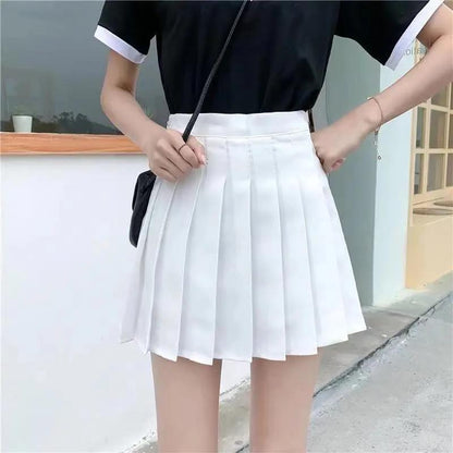 Pleated School Mini Skirt, Pleated Tennis Skirt, Japan Korean Fashion Kawaii Retro Vintage Skirt